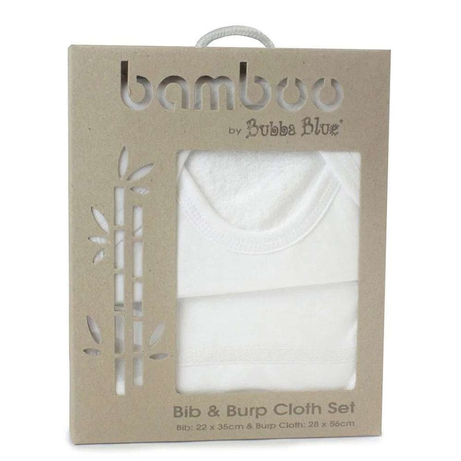 Feeding Bubba Blue Bibs | Bubba Blue Bamboo Bib & Burp Pad