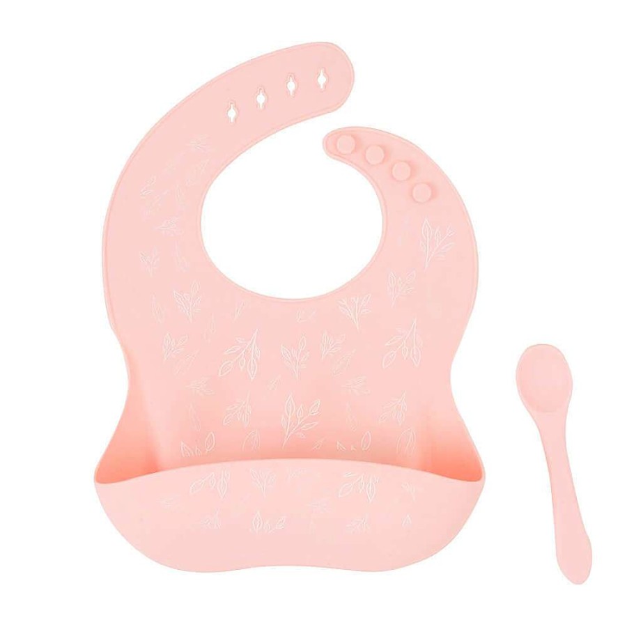 Feeding All4Ella Utensils | All4Ella Silicone Bib With Spoon & Reusable Bag