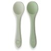 Feeding Plum Utensils | Plum Silicone 2Pk Spoon Set Olive