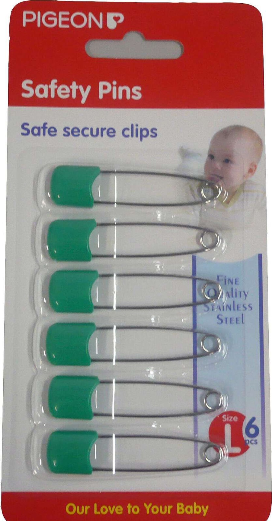 Bath Pigeon Nappies | Pigeon Safety Pins 6Pk