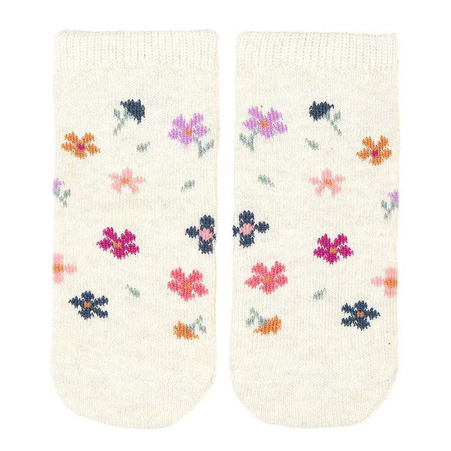 For Mum Toshi Newborn Essentials | Toshi Organic Baby Socks Ankle Wild Flowers