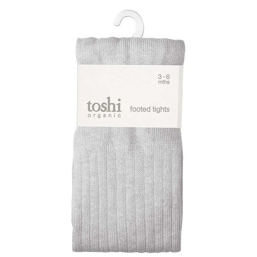 Babywear Toshi Baby Pants & Shorts | Toshi Organic Tights Footed Dreamtime Ash