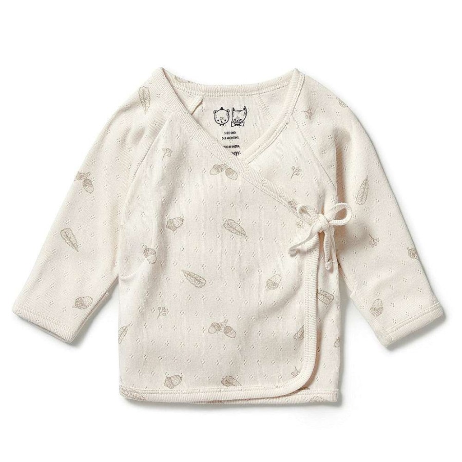 Babywear Wilson & Frenchy Baby T-Shirts & Tops | Wilson & Frenchy Organic Pointelle Kimono Top Little Acorn