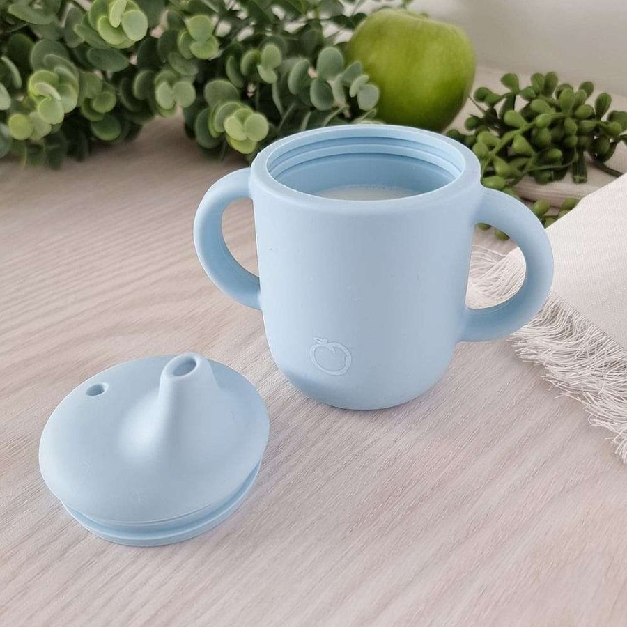 Feeding Plum Cups | Plum Silicone Sippy Cup Powder Blue