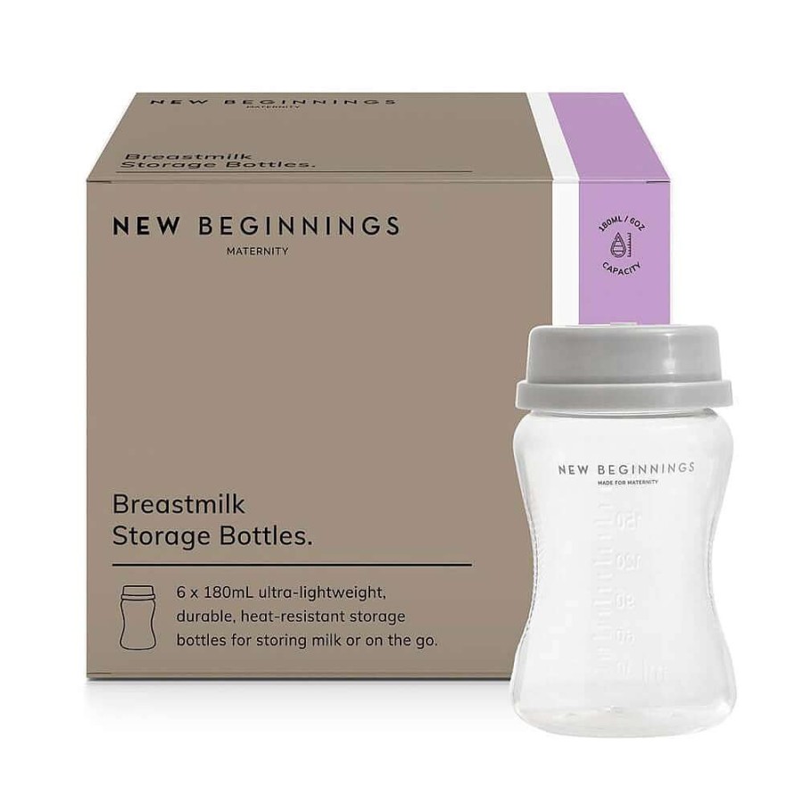 Feeding New Beginnings Storage Containers | New Beginnings Breast Milk Storage Bottle 180Ml 6Pk