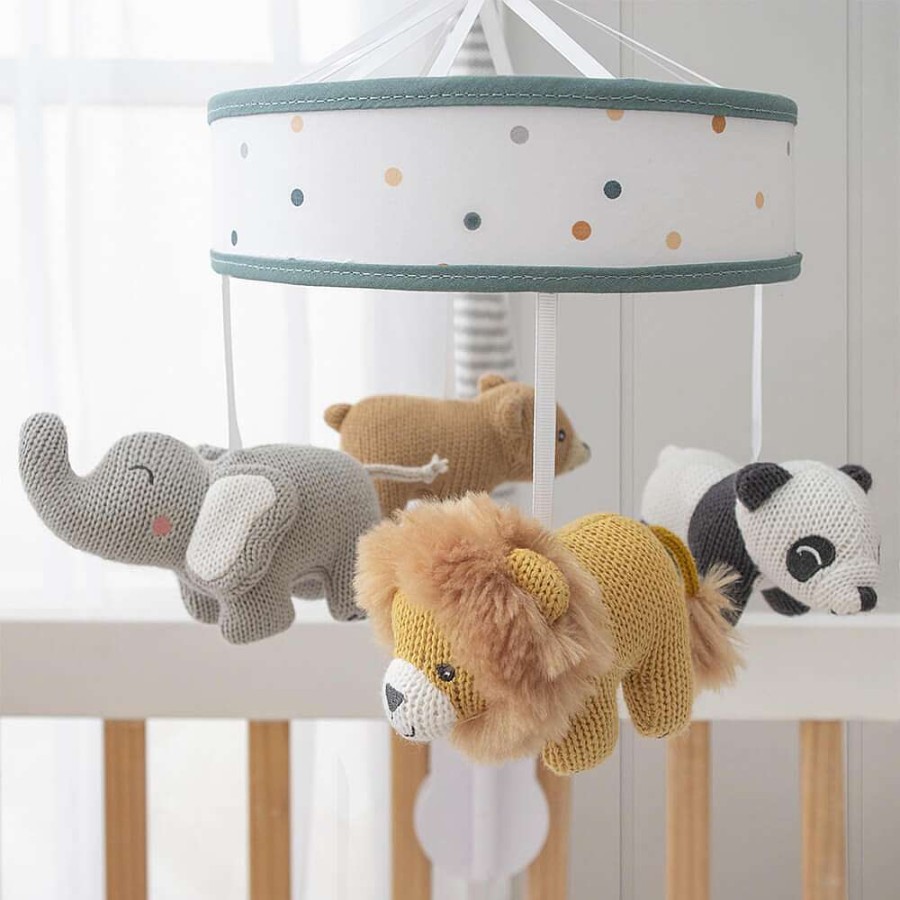 Nursery Lolli Living Baby Mobiles | Lolli Living Day At The Zoo Musical Mobile Set