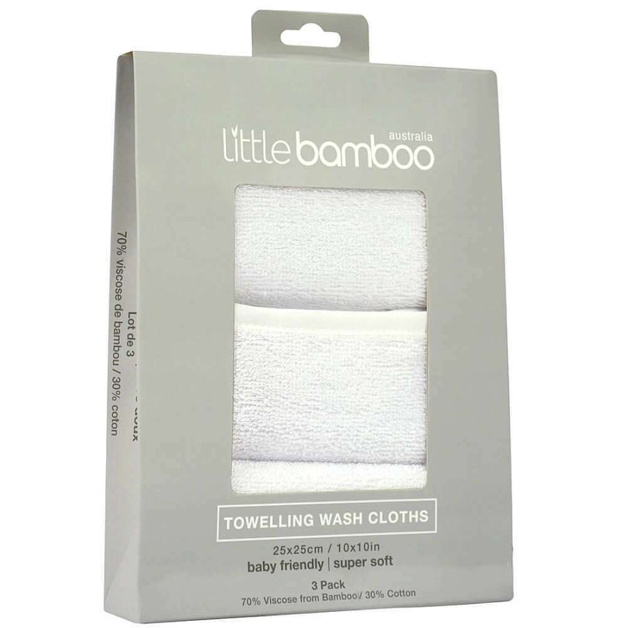 For Mum Little Bamboo Newborn Essentials | Little Bamboo Towelling Washers 3 Pack