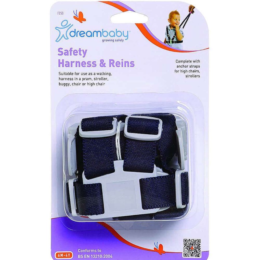 Travel Dreambaby Walking With Baby | Dreambaby F250 Safety Harness Navy