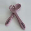 Feeding Smoosh Utensils | Smoosh Fork & Spoon Set Pink