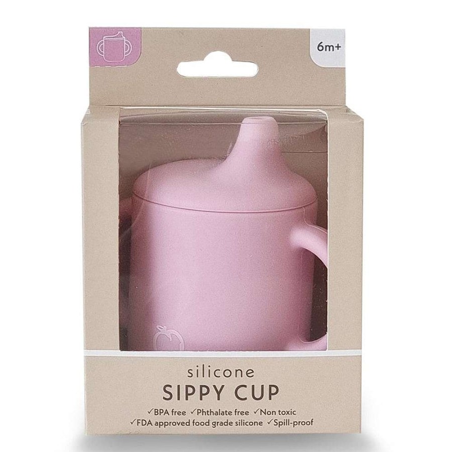 Feeding Plum Cups | Plum Silicone Sippy Cup Powder Pink