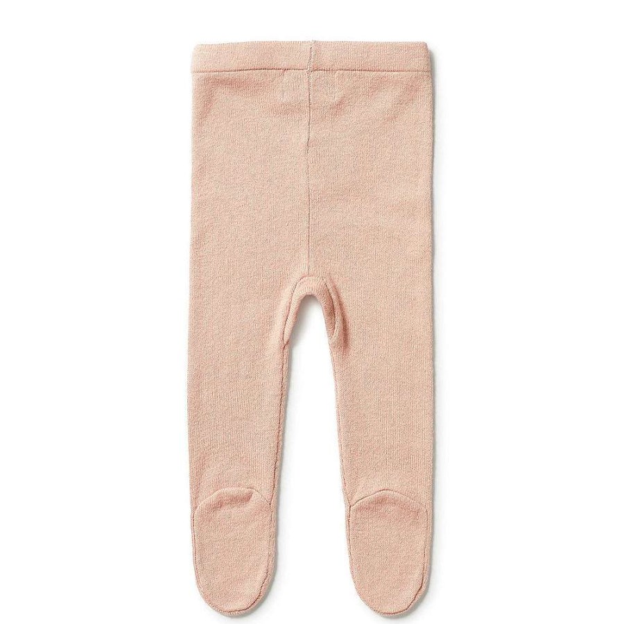 Babywear Wilson & Frenchy Baby Pants & Shorts | Wilson & Frenchy Knitted Legging With Feet Rose