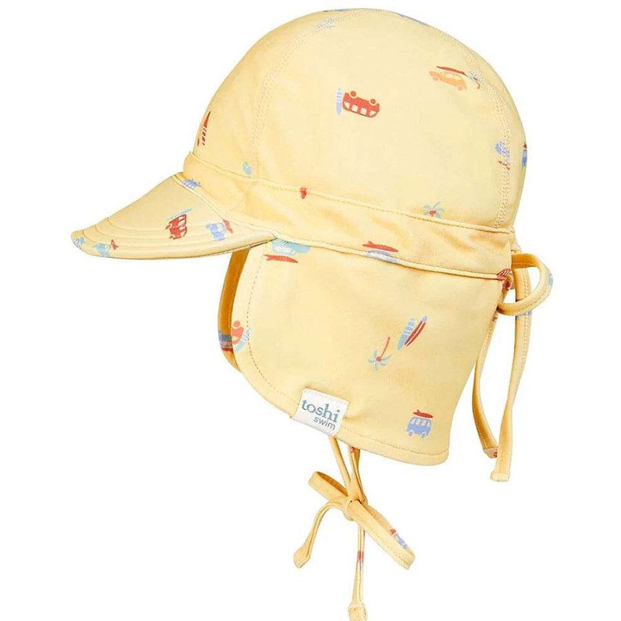 Babywear Toshi Swimwear | Toshi Swim Baby Flap Cap Classic Sunny