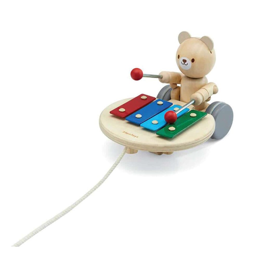 Playtime Plan Toys Plush Toys | Plan Toys Pull Along Musical Bear