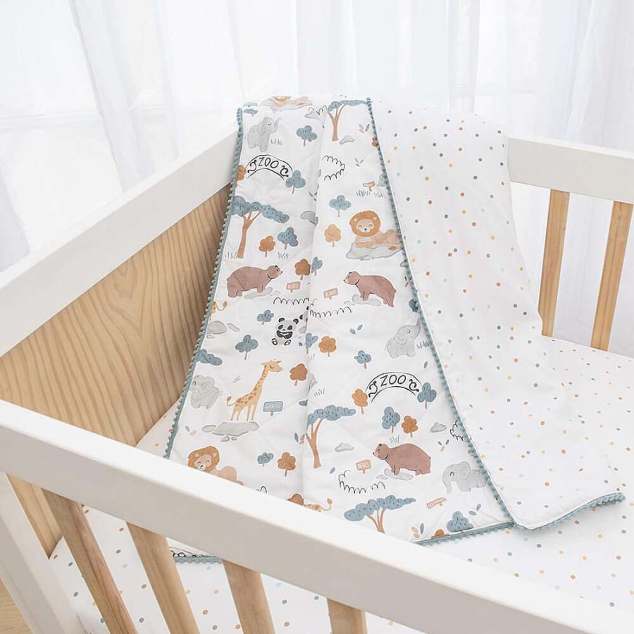 Playtime Lolli Living Comforters | Lolli Living Day At The Zoo Cot Comforter