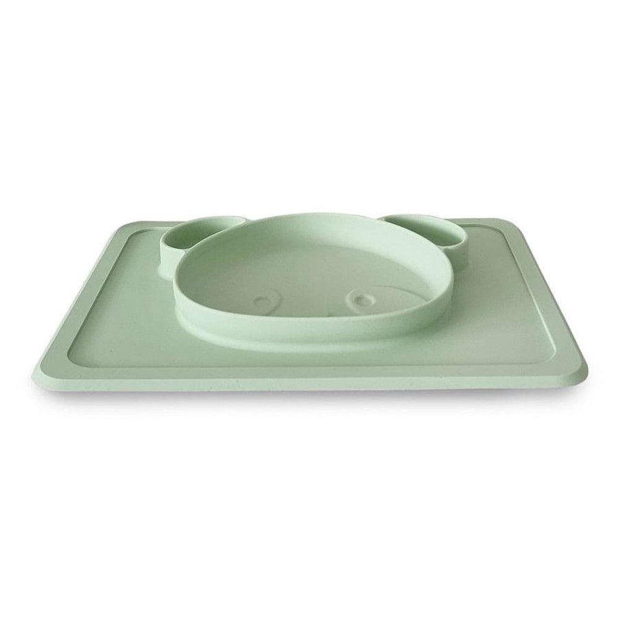 Feeding Plum Plates & Bowls | Plum Silicone Suction Plate Olive Panda