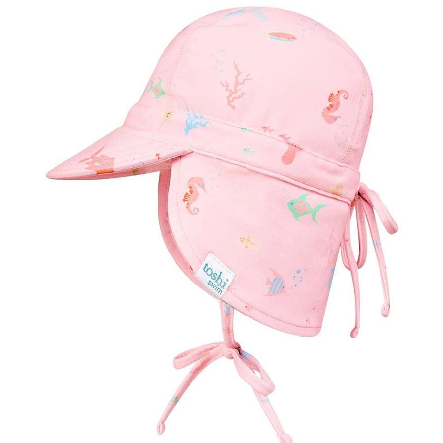 Babywear Toshi Swimwear | Toshi Swim Baby Flap Cap Classic Coral