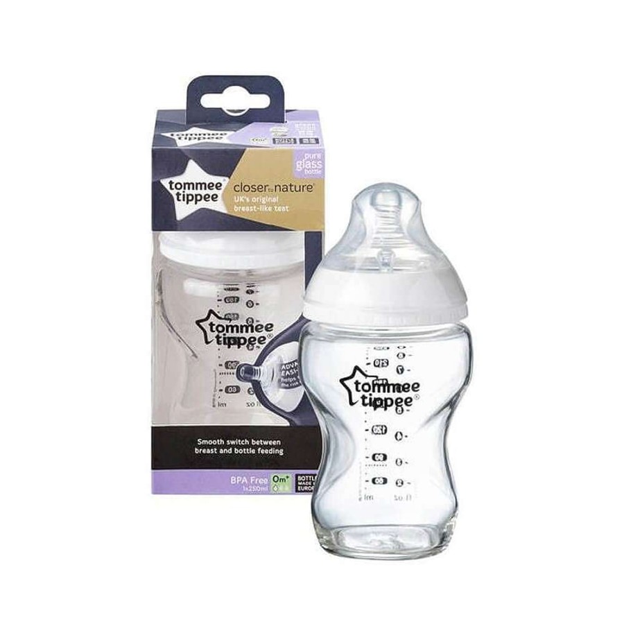 Feeding Tommee Tippee Bottles & Teats | Tommee Tippee Closer To Nature Glass Bottle