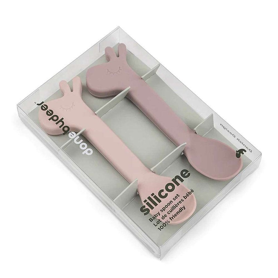 Feeding Done By Deer Utensils | Done By Deer Silicone Spoon 2-Pack Lalee Powder