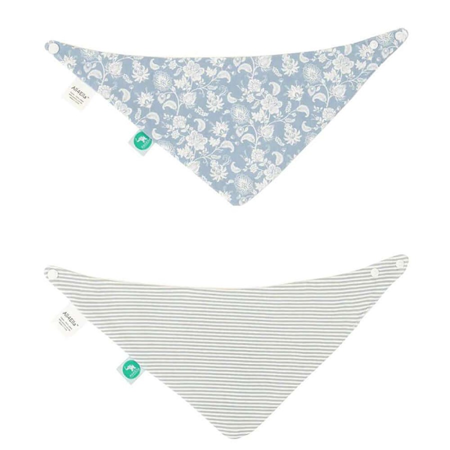 Feeding All4Ella Bibs | All4Ella Bandana Bibs 2Pk Vintage Blue