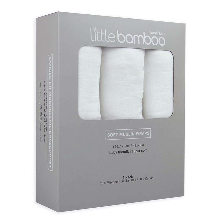 For Mum Little Bamboo 2Nd Trimester | Little Bamboo Muslin Wraps 3Pk