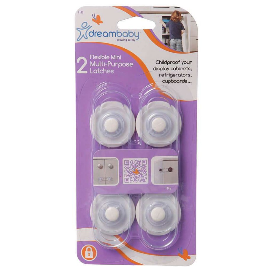 Safety Dreambaby Child Safety Locks | Dreambaby F146 Mini Multi-Purpose Latch 2Pk