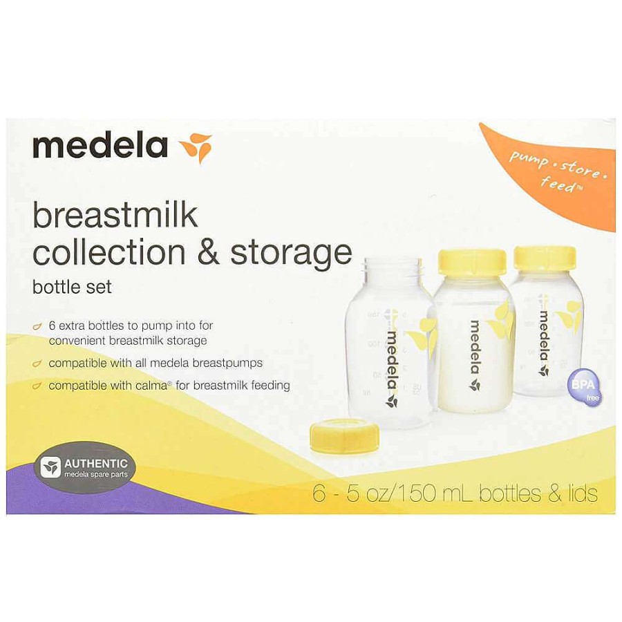 Feeding Medela Storage Containers | Medela Breastmilk Collection & Storage Bottle Set 150Ml 6Pk