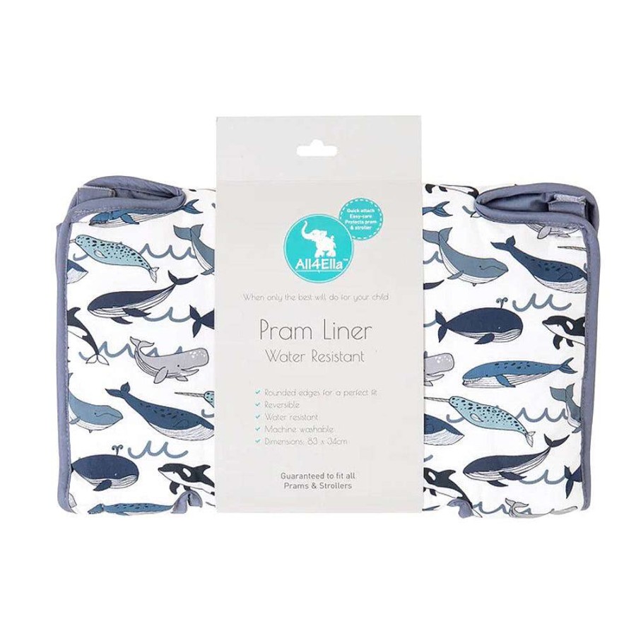 Prams All4Ella Pram Liners | All4Ella Pram Liner Whales