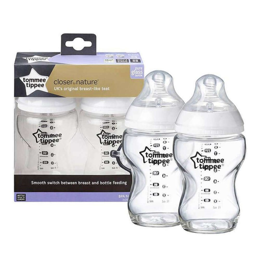 Feeding Tommee Tippee Bottles & Teats | Tommee Tippee Closer To Nature Glass Bottle 2Pk