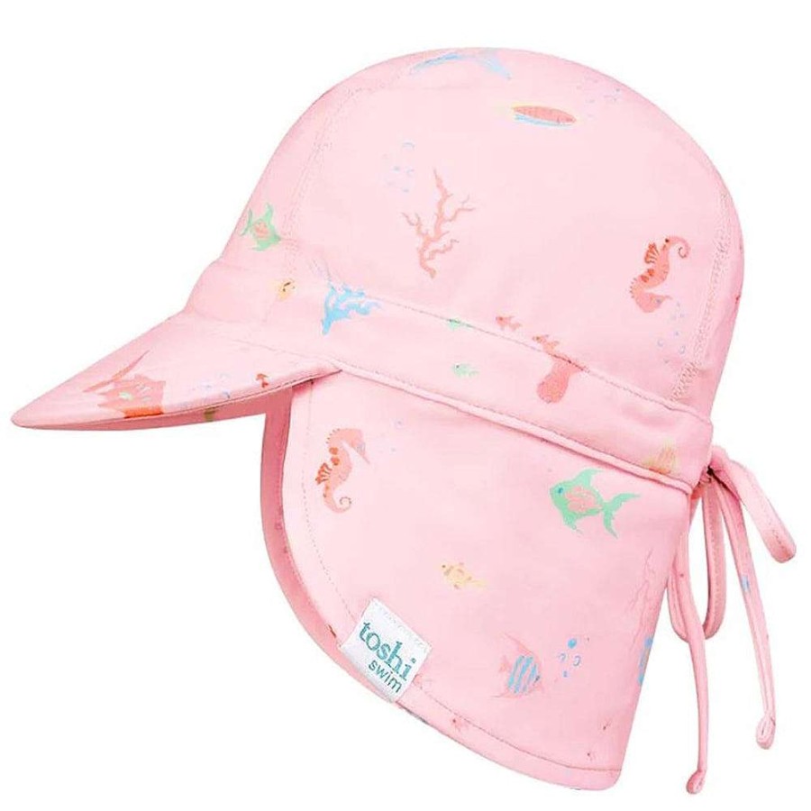 Babywear Toshi Swimwear | Toshi Swim Baby Flap Cap Classic Coral