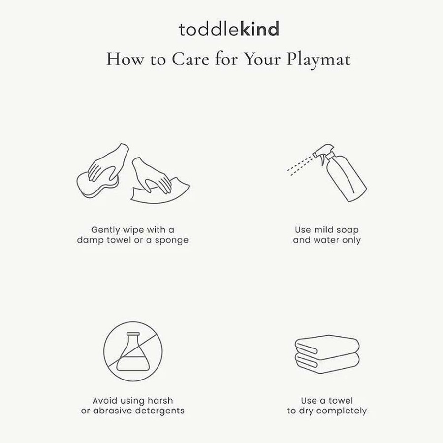 Playtime Toddlekind Playmats | Toddlekind Prettier Playmat Linear Linen