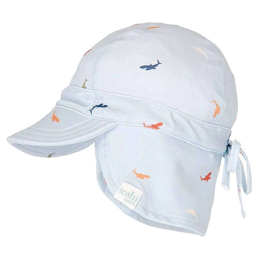 Babywear Toshi Swimwear | Toshi Swim Flap Cap Sharks