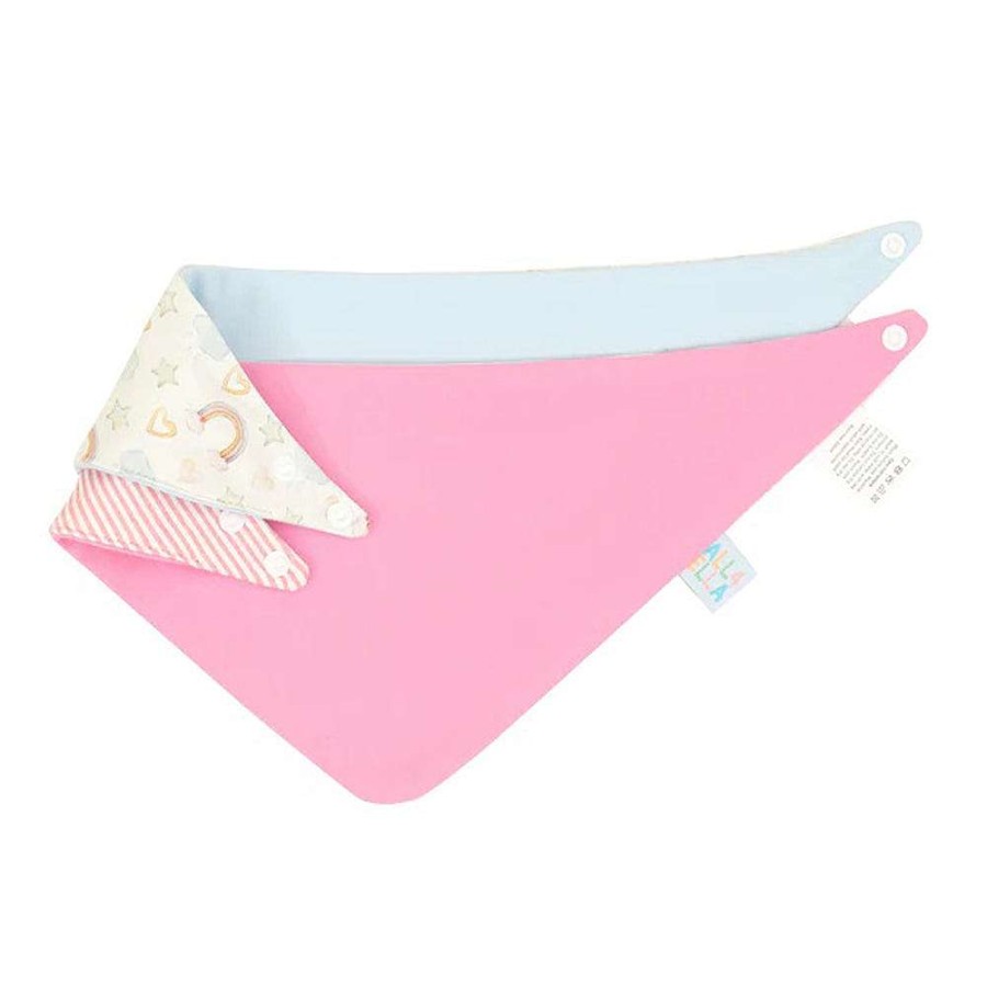 Feeding All4Ella Bibs | All4Ella Bandana Bibs 2Pk Rainbow Dreams