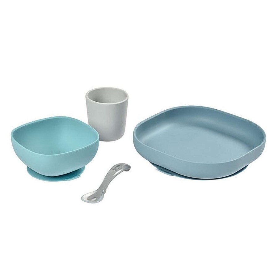 Feeding Beaba Utensils | Beaba Silicone Suction Meal Set Jungle