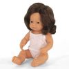 Playtime Miniland Plush Toys | Miniland Brunette Caucasian Baby Doll 38Cm