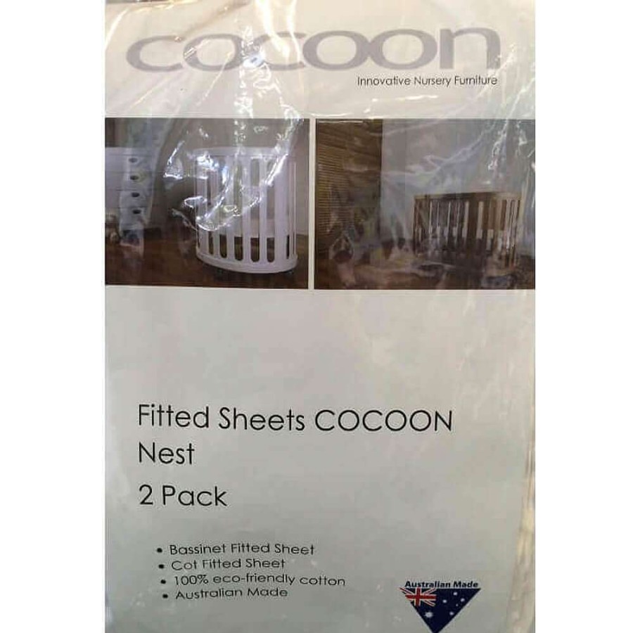 For Mum Cocoon 3Rd Trimester | Cocoon Nest & Sprout Bassinet/Cot Fitted Sheet 2Pk