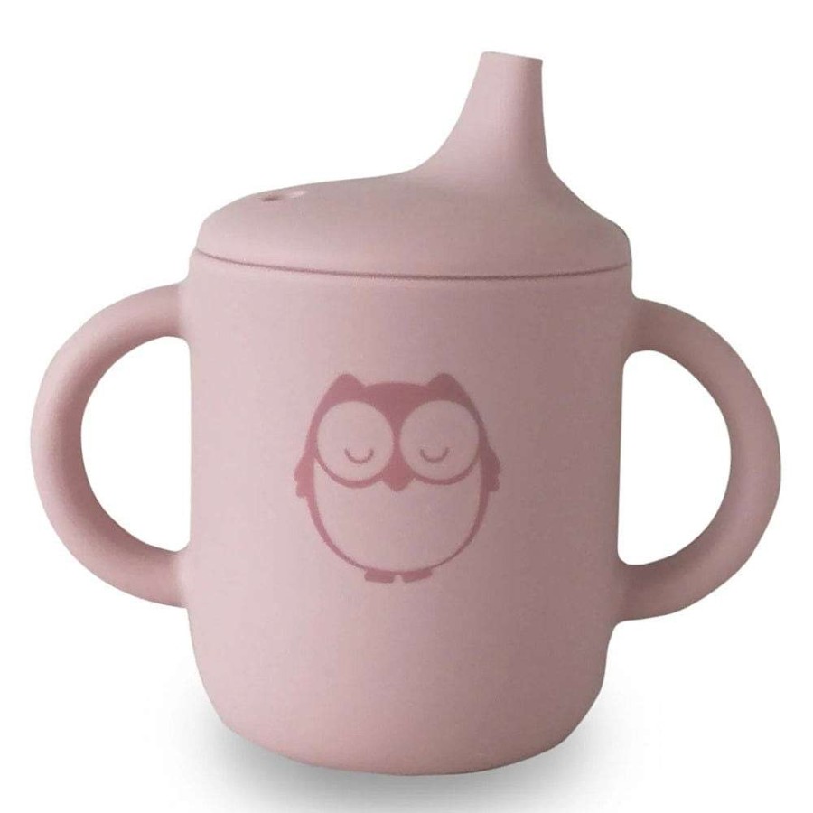 Feeding Plum Cups | My Baby Silicone Sippy Cup Owl/Blush