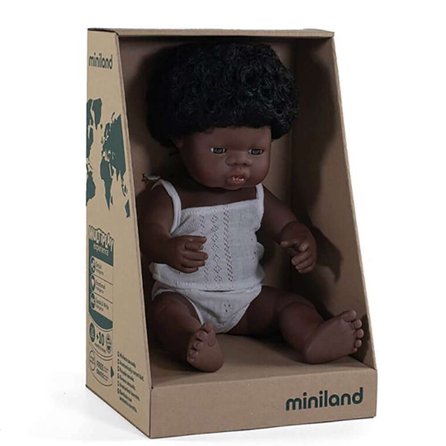 Playtime Miniland Plush Toys | Miniland African Baby Doll 38Cm