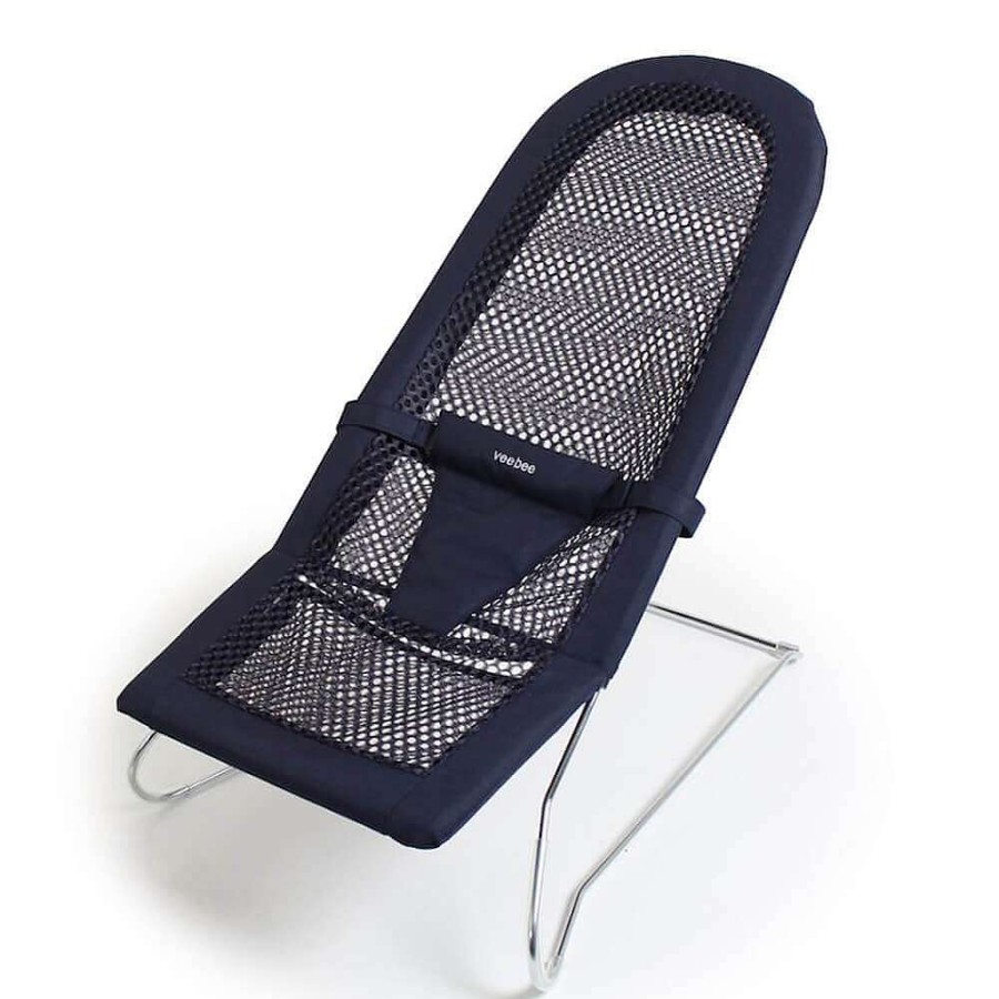 Playtime Vee Bee Bouncers & Rockers | Vee Bee Minder Bouncer Mesh Navy