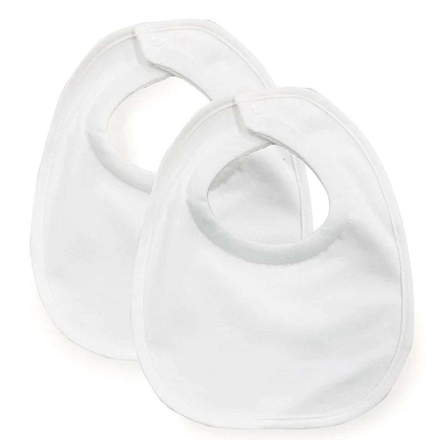 Feeding Bubba Blue Bibs | Bubba Blue Organic Cotton 2Pk Dribble Bibs