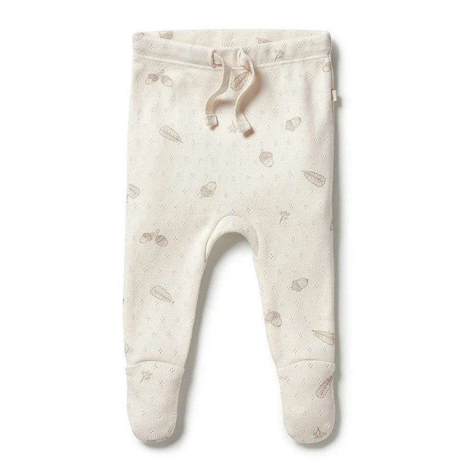 Babywear Wilson & Frenchy Baby Pants & Shorts | Wilson & Frenchy Organic Pointelle Legging With Feet Little Acorn