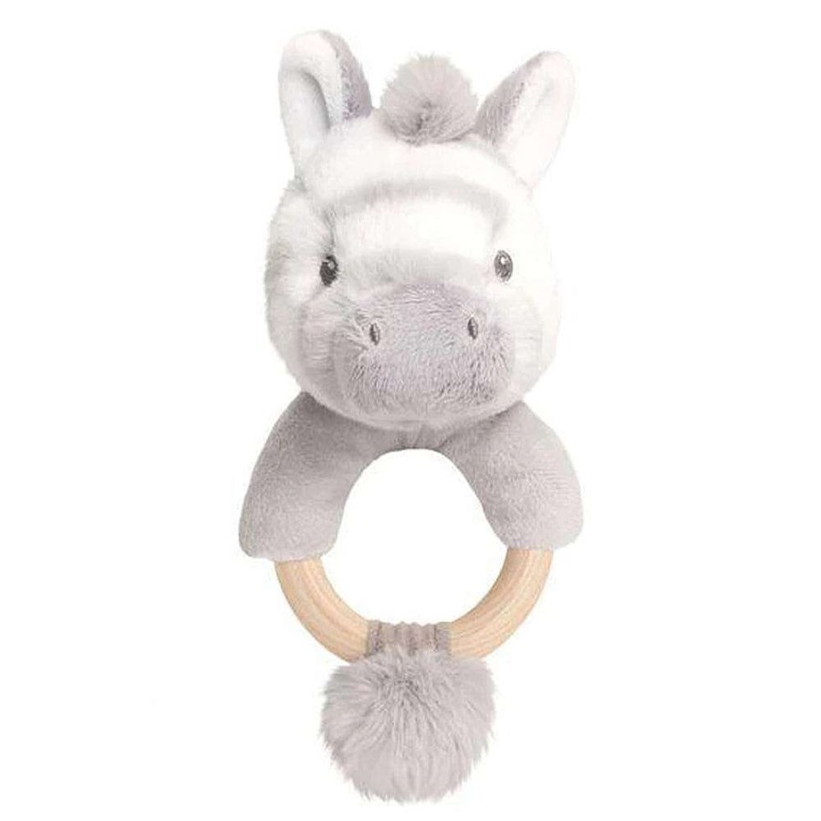 Playtime Keeleco Baby Baby Rattles | Keeleco Baby Zebra Ring Rattle