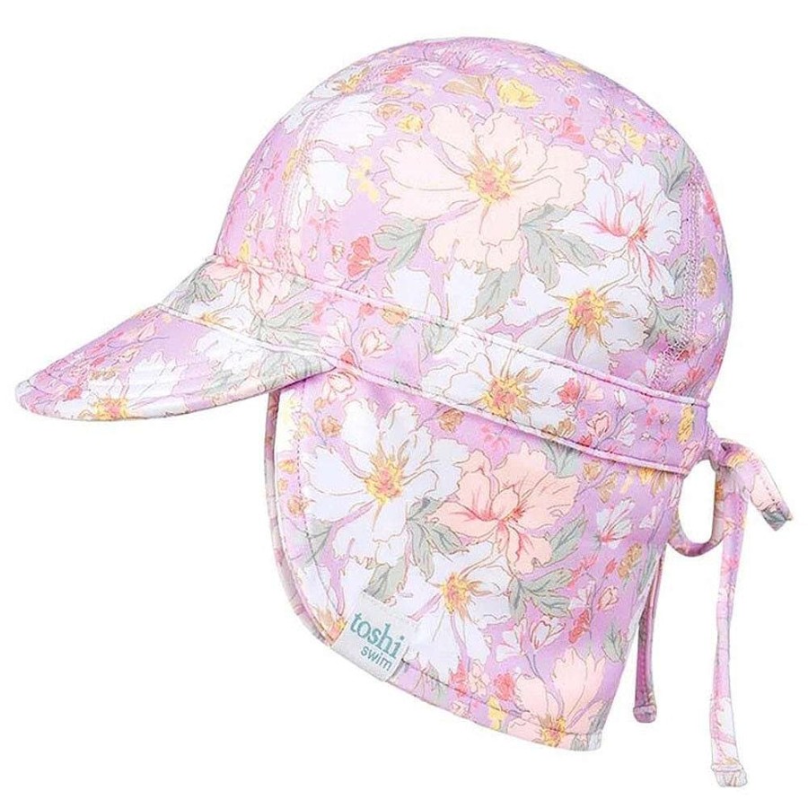 Babywear Toshi Swimwear | Toshi Swim Baby Flap Cap Classic Dahlia