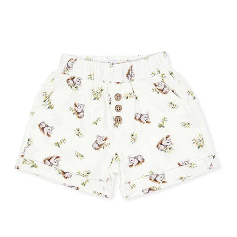 Babywear Indigo & Lellow Baby Pants & Shorts | Indigo & Lellow Cooper Pocket Shorts Sleepy Koala