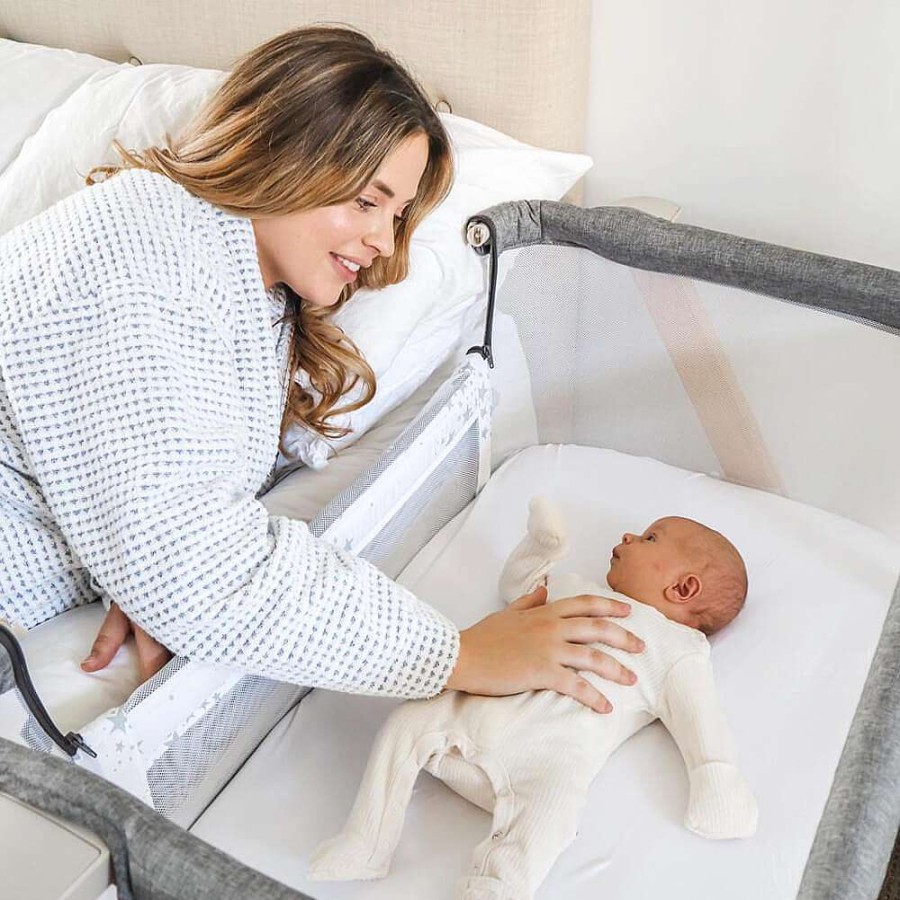 For Mum Bubba Blue 3Rd Trimester | Bubba Blue Bamboo Co Sleeper Fitted Sheet White