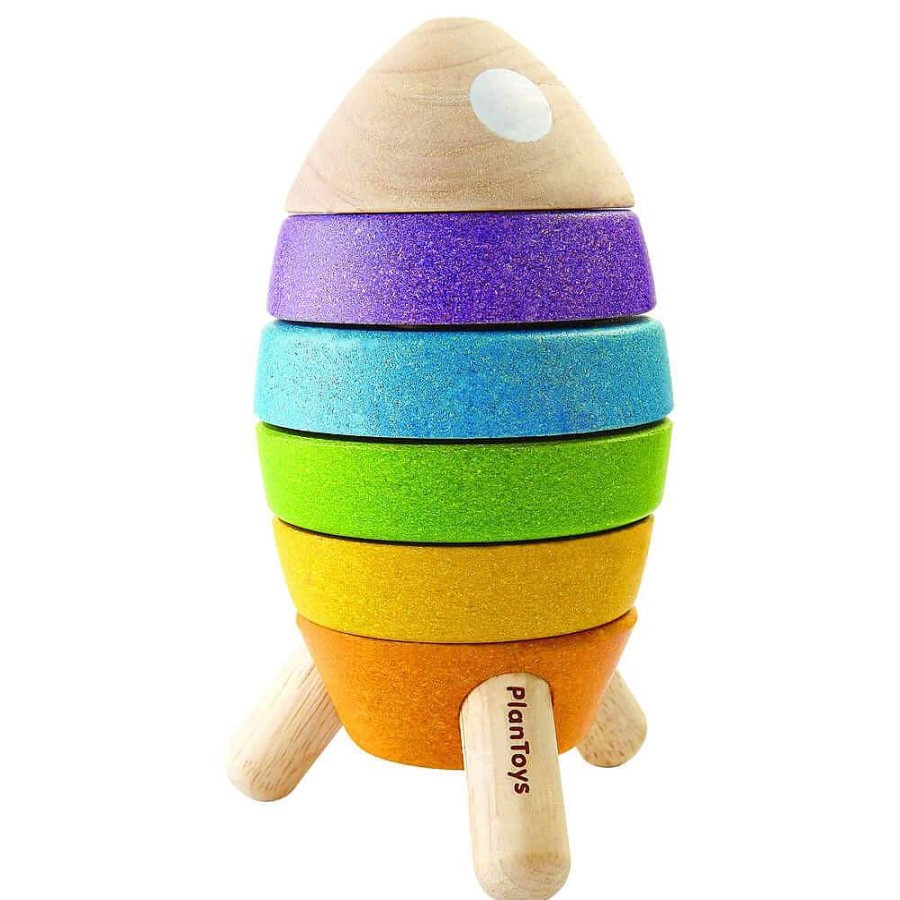 Playtime Plan Toys Wooden Toys | Plan Toys Stacking Rocket