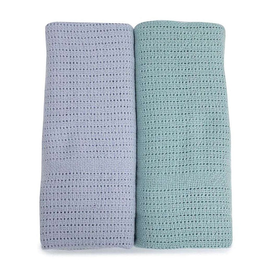 Nursery Bubba Blue Baby Blankets | Bubba Blue Nordic 2Pk Cellular Blanket