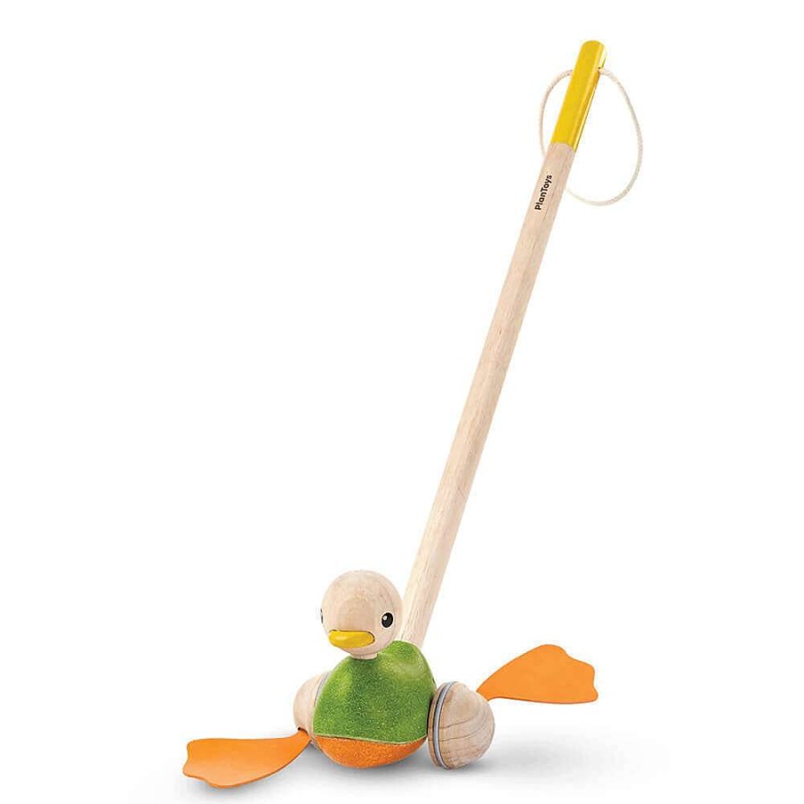 Playtime Plan Toys Wooden Toys | Plan Toys Push Along Duck