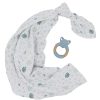 Playtime Living Textiles Teething Toys | Living Textiles Organic Muslin Swaddle & Teether Gift Set