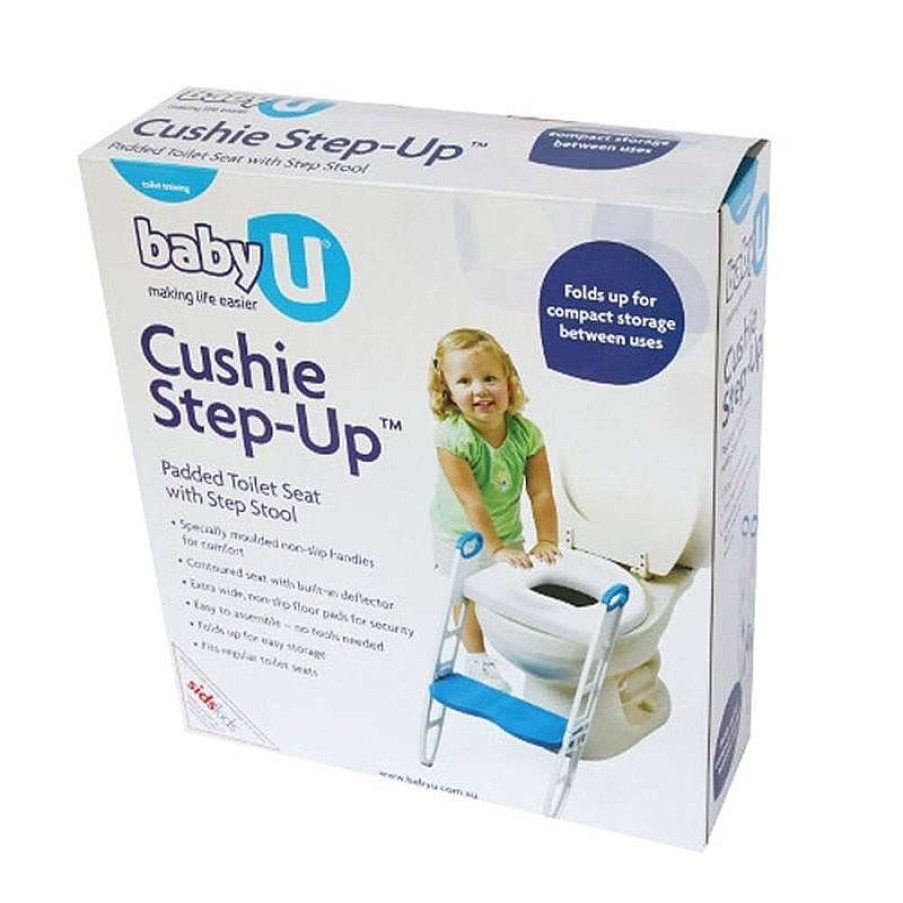 Bath Baby U Toddler Essentials | Baby U Cushie Step Up Stool Toilet Seat