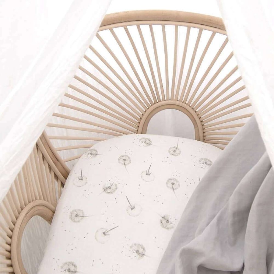 For Mum Living Textiles 3Rd Trimester | Living Textiles Organic Muslin Bassinet Fitted Sheet 2Pk